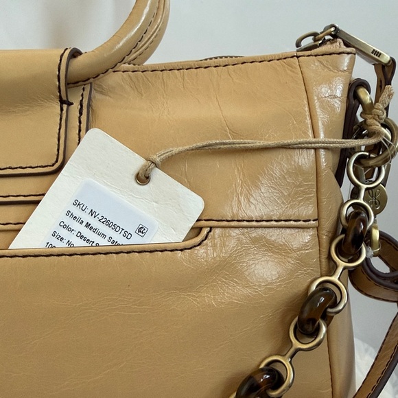 HOBO Sheila NWT Medium Crossbody Satchel with Tortoise Chain Swag - Picture 8 of 9